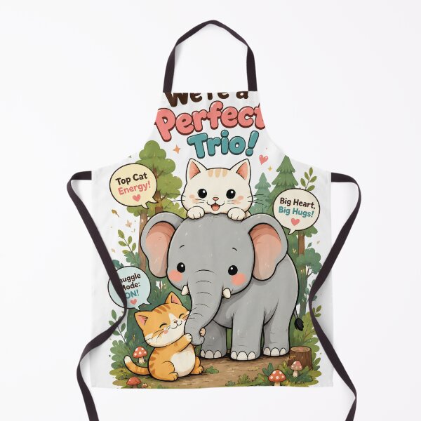 Item preview, cute cat and elephant designed and sold by aliraweb.