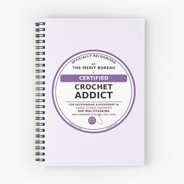 Item preview, Crochet Lover Gift | Certified Crochet Addict Award designed and sold by TheMeritBureau.