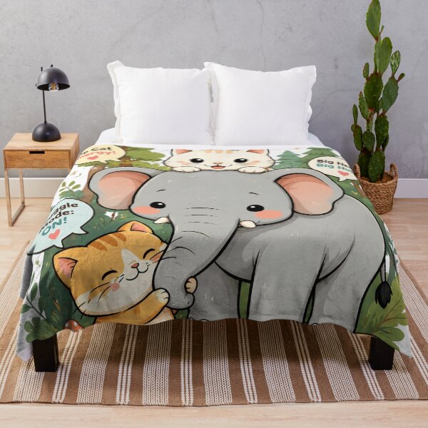 Item preview, cute cat and elephant designed and sold by aliraweb.