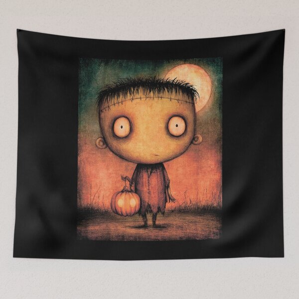 Item preview, Frankenstein's Monster and the Moon. Halloween. designed and sold by MagelliShop.