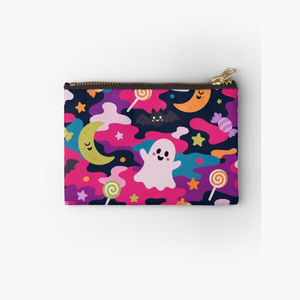 Item preview, Cute Halloween Ghosts Candies Moons Vibrant Camo Pattern designed and sold by Simon-art-land.
