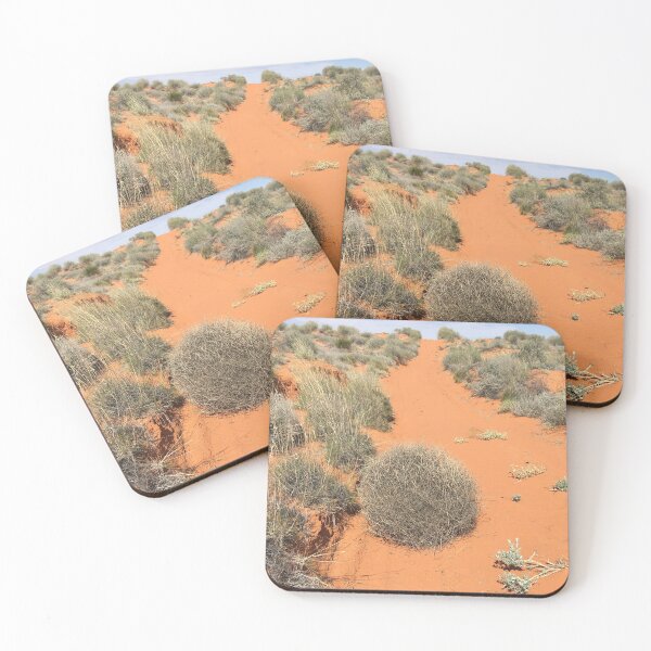 Item preview, Tumbleweed across red sandy track in summer, offroad 4x4, Simpson Desert, South Australia designed and sold by Juliette Remfrey.