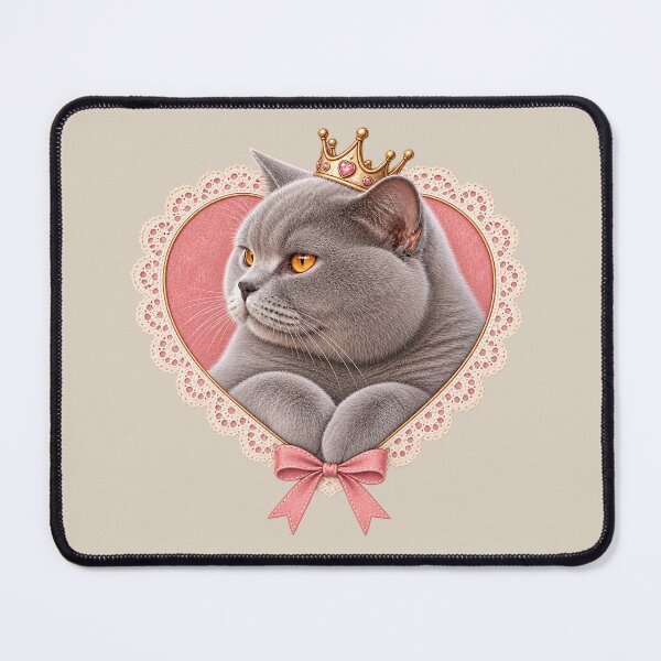 Item preview, Royal Queen Cat with Crown and Heart – Elegant Cat Lover Gift designed and sold by IRYNASHOP.