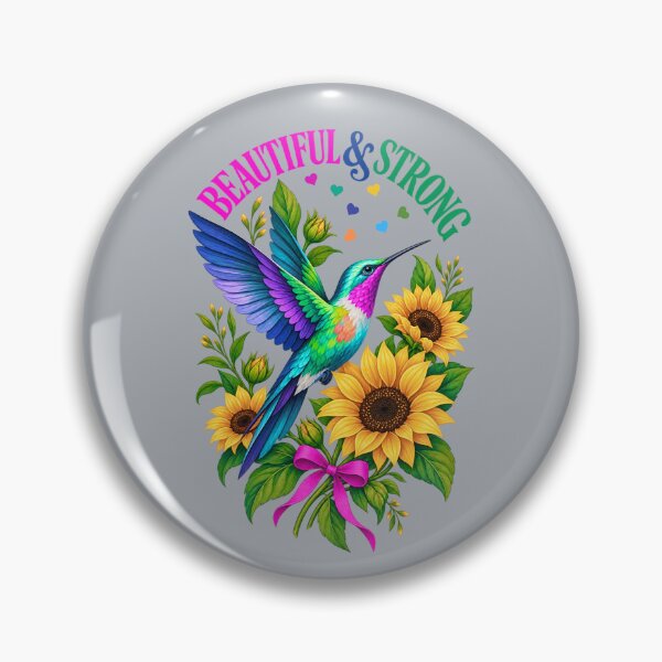 Item preview, Beautiful & Strong Hummingbird Sunflower Design designed and sold by Aimetoi.