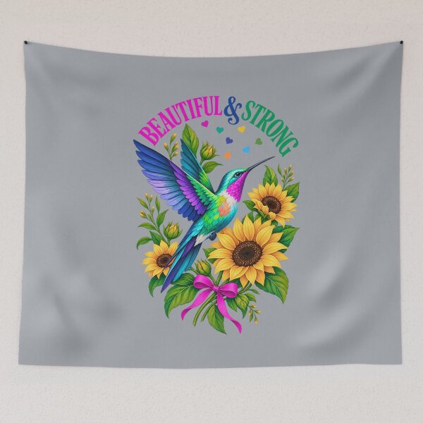 Item preview, Beautiful & Strong Hummingbird Sunflower Design designed and sold by Aimetoi.