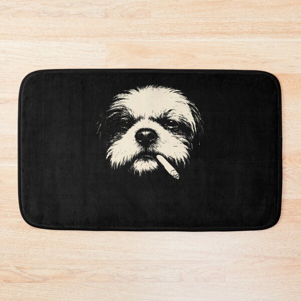 Item preview, Smoking Shih Tzu Vintage Funny Dog Portrait Humor designed and sold by ripgoatclothing.