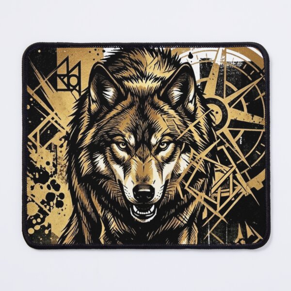 Item preview, Golden Instincts Vector Wolf designed and sold by GabeMountainArt.