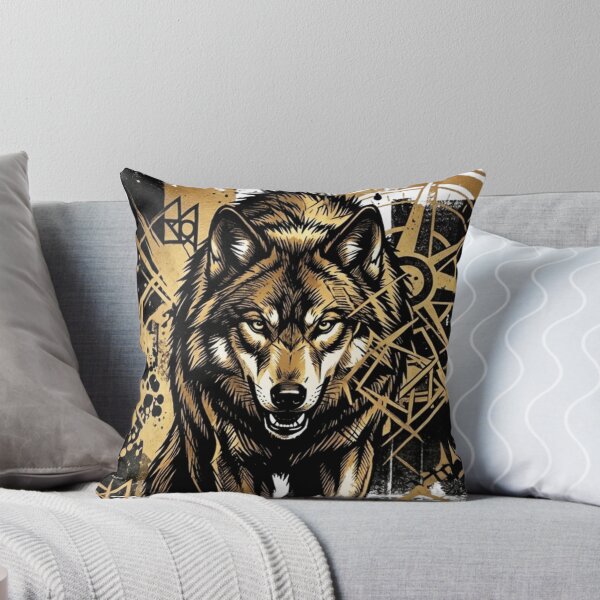 Item preview, Golden Instincts Vector Wolf designed and sold by GabeMountainArt.
