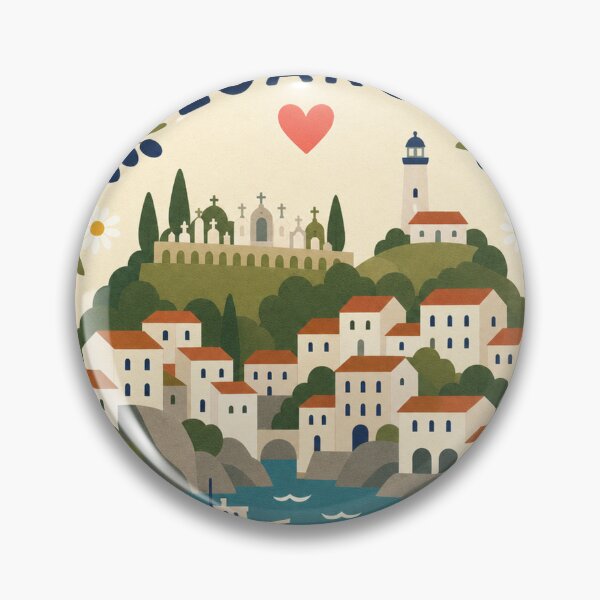 Item preview, Luarca Spain Travel Souvenir Modern Folk Art designed and sold by VisualArtsOasis.