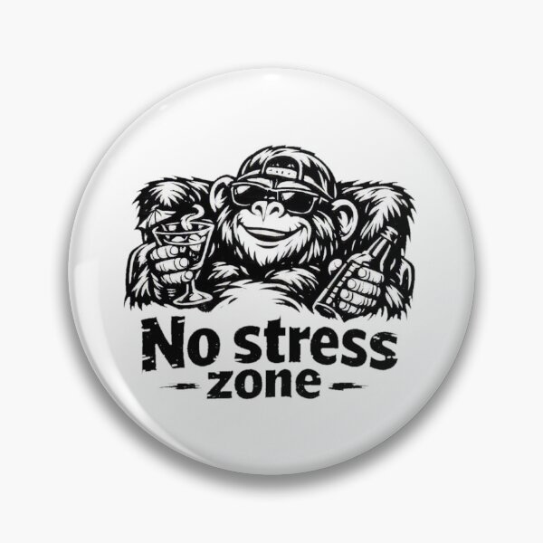 Item preview, No Stress Zone – Chill Gorilla Cartoon Design designed and sold by Cabrasco.