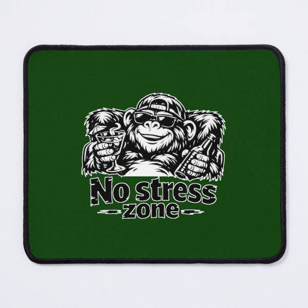 Item preview, No Stress Zone – Chill Gorilla Cartoon Design designed and sold by Cabrasco.