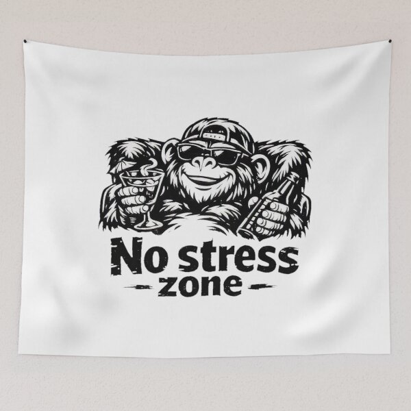 Item preview, No Stress Zone – Chill Gorilla Cartoon Design designed and sold by Cabrasco.
