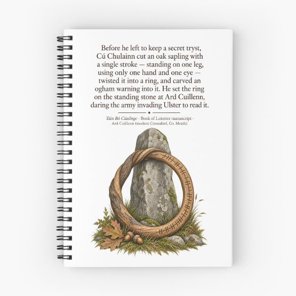 Item preview, Cú Chulainn's Ogham Ring — Irish Mythology Art Print designed and sold by The Painted Fence.