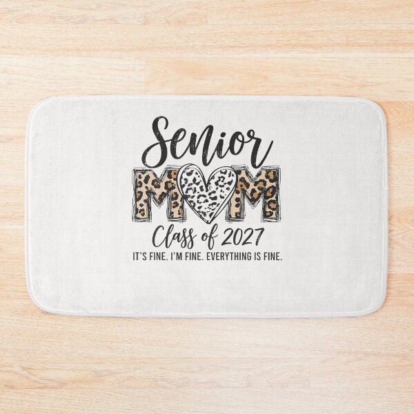 Item preview, I'm Fine Everything Is Fine Leopard Senior Mom Class Of 2027 designed and sold by ripgoatclothing.