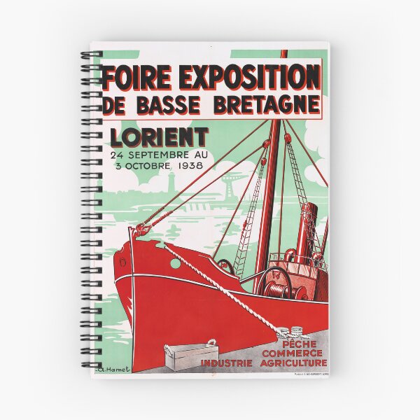 Item preview, Vintage Art Deco Poster | Foire Exposition de Basse Bretagne 1938 | Lorient France | Bold Colors & Typography | Maritime Theme designed and sold by artofuniverse.