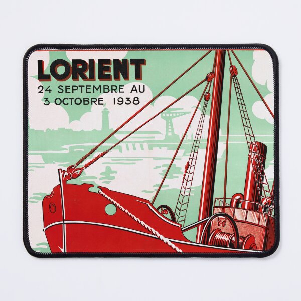 Item preview, Vintage Art Deco Poster | Foire Exposition de Basse Bretagne 1938 | Lorient France | Bold Colors & Typography | Maritime Theme designed and sold by artofuniverse.