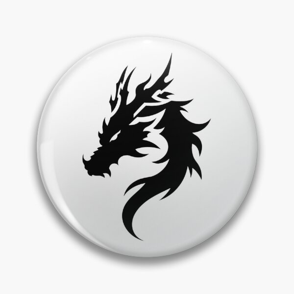 Item preview, Large Black Dragon Silhouette Tribal Tattoo Art designed and sold by The Last Emperor Saga - Store.