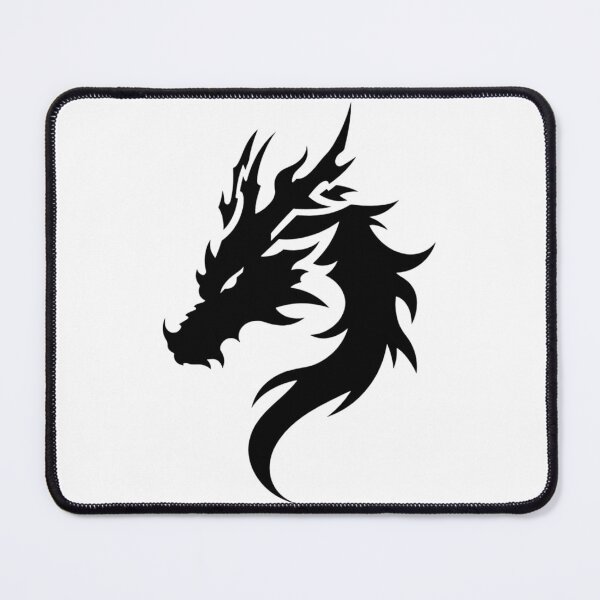 Item preview, Large Black Dragon Silhouette Tribal Tattoo Art designed and sold by The Last Emperor Saga - Store.