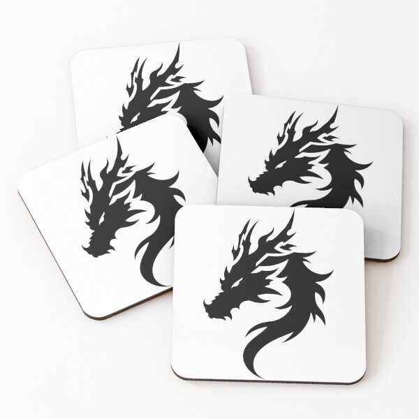 Item preview, Large Black Dragon Silhouette Tribal Tattoo Art designed and sold by The Last Emperor Saga - Store.