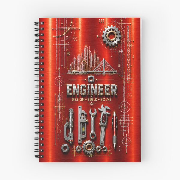 Item preview, Engineer Vibrant Tomato Metallic – Premium Engineering Design designed and sold by HO•Designs.