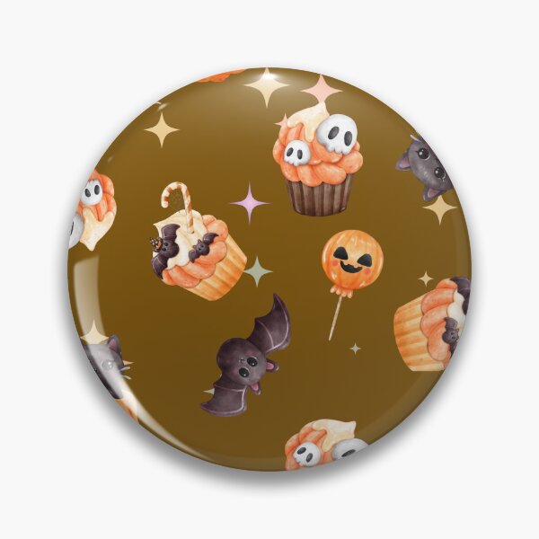 Item preview, Cute AOL black cats, bats, and halloween candy pattern designed and sold by CursedButCute1.