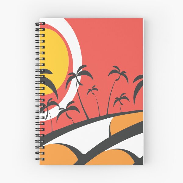 Item preview, Retro Tropical Sunset with Stylized Palm Trees and Vibrant Colors" designed and sold by Johnnies.