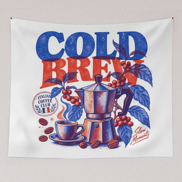Item preview, Cold Brew Vintage Moka Pot Risograph Overprint Art designed and sold by Mdozet.
