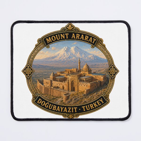 Item preview, Mount Ararat Ishak Pasha Palace Vintage Travel Badge Sticker | Doğubayazıt Turkey Souvenir designed and sold by DreamPaw Studio.