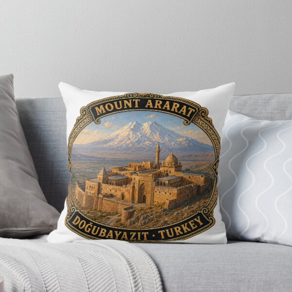 Item preview, Mount Ararat Ishak Pasha Palace Vintage Travel Badge Sticker | Doğubayazıt Turkey Souvenir designed and sold by DreamPaw Studio.