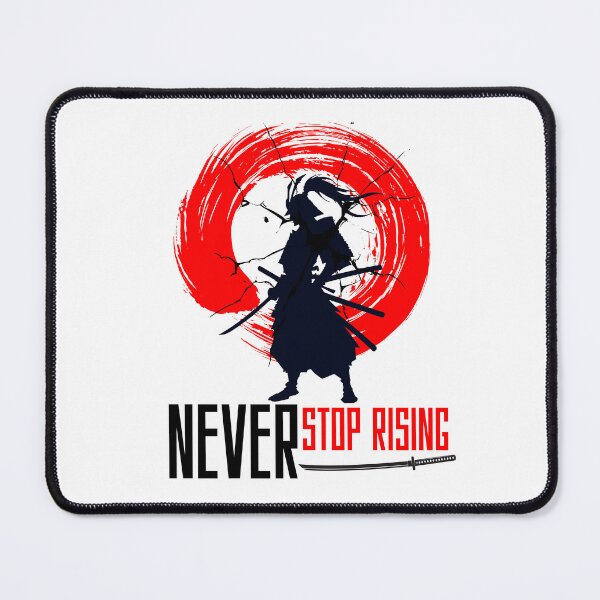 Item preview, Never Stop Rising Japanese Samurai Warrior Red Sun Aesthetic designed and sold by SK ArtNest.