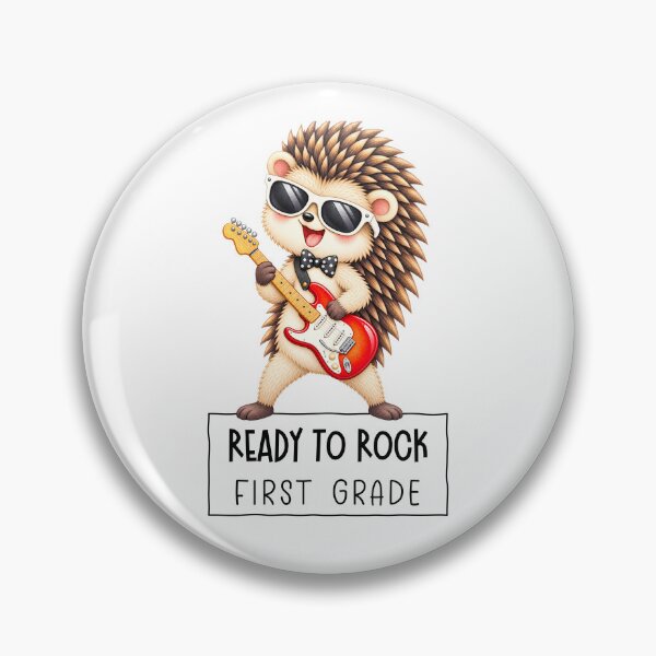 Item preview, Ready to Rock First Grade – Hedgehog Gift for Starting School designed and sold by Abenteuer Grundschule.