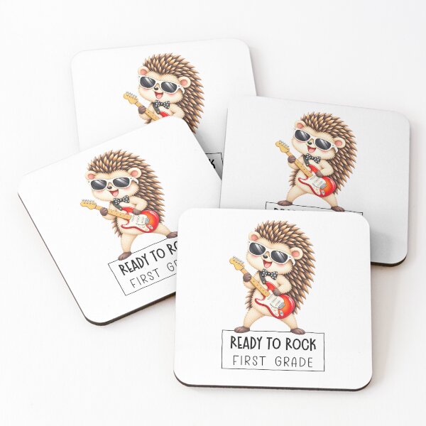 Item preview, Ready to Rock First Grade – Hedgehog Gift for Starting School designed and sold by Abenteuer Grundschule.