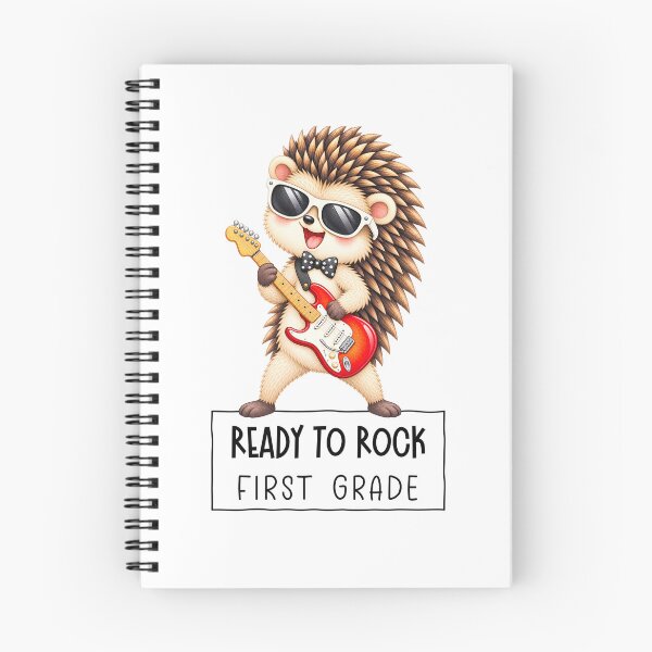 Item preview, Ready to Rock First Grade – Hedgehog Gift for Starting School designed and sold by Abenteuer Grundschule.
