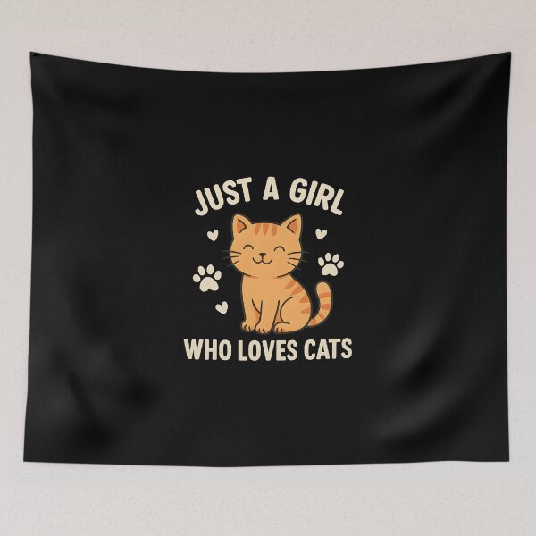 Item preview, Just A Girl Who Loves Cats Cute Orange Tabby Mom Retro designed and sold by Photo-Sphere101.