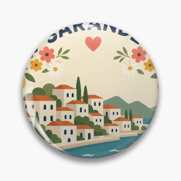 Item preview, Sarande Albania Travel Souvenir Modern Folk Art designed and sold by VisualArtsOasis.