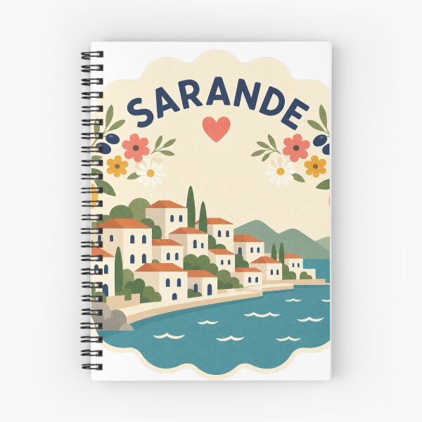 Item preview, Sarande Albania Travel Souvenir Modern Folk Art designed and sold by VisualArtsOasis.