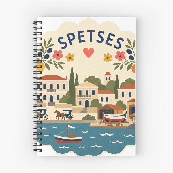 Item preview, Spetses Greece Travel Souvenir Modern Folk Art designed and sold by VisualArtsOasis.