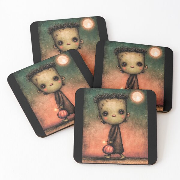Item preview, Frankenstein's Monster and the Moon. Halloween. designed and sold by MagelliShop.