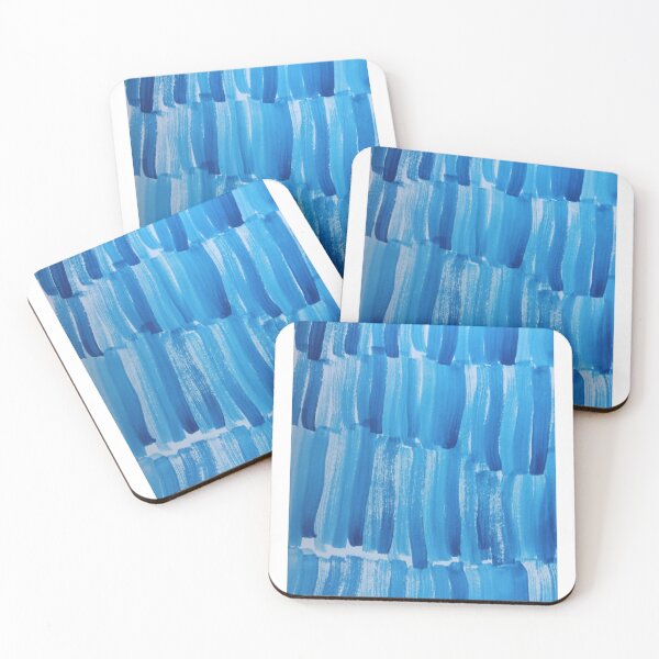 Item preview, Watercolor blue tiles impressionist expression light strokes vertical designed and sold by antimotivational.