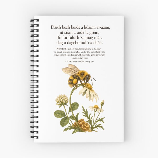 Item preview, The Nimble Bee — Old Irish Poem Art Print designed and sold by The Painted Fence.