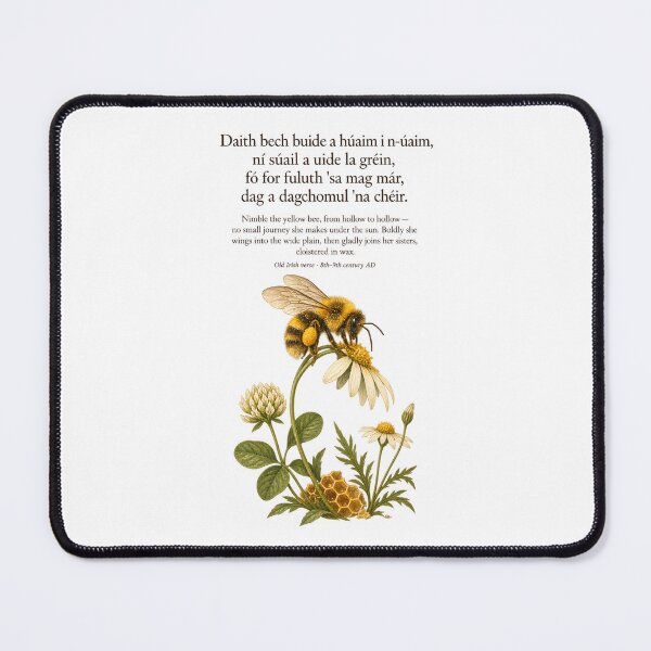 Item preview, The Nimble Bee — Old Irish Poem Art Print designed and sold by The Painted Fence.