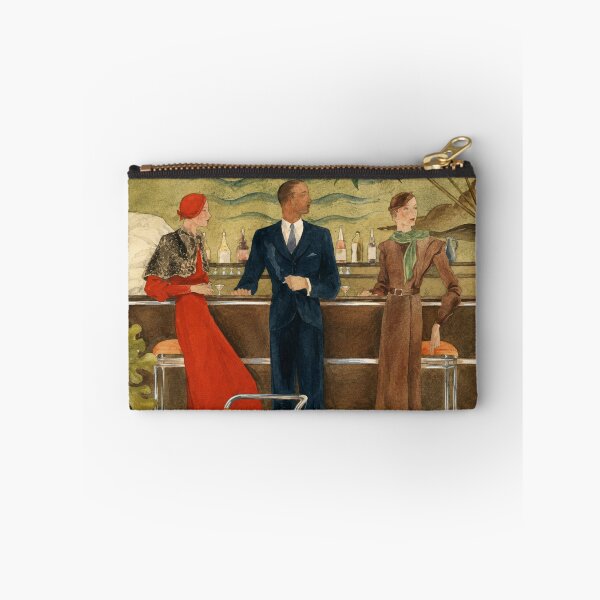 Item preview, Two Women and a Man at the Bar, Vintage Art Deco Illustration by Carlos Masberger for Cocktail & Bar Decor designed and sold by RickE.