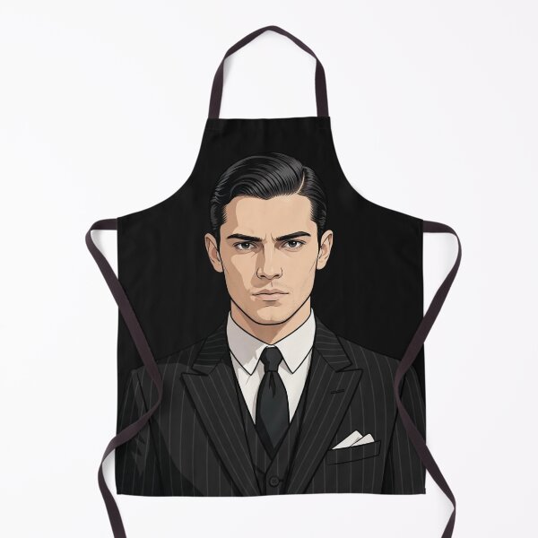Item preview, Young Man In Classic Pinstripe Suit With Slicked Hair designed and sold by Surviving Monday Club.