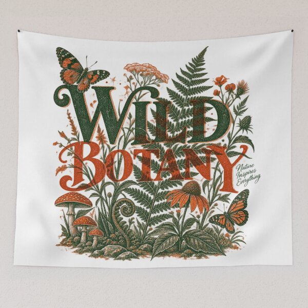 Item preview, Wild Botany Vintage Fern Wildflower Overprint Art designed and sold by Mdozet.