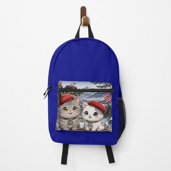 Item preview, Junior and Freda with Bald Eagles Alaska - Cute Cats designed and sold by MAISON SYLVIE.