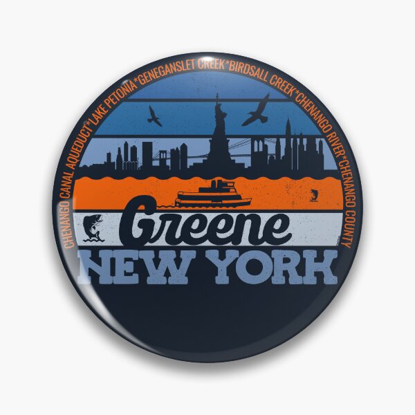 Item preview, Greene New York Sunset Retro Vintage Local Pride Logo designed and sold by CRHPOD20.