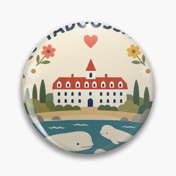 Item preview, Tadoussac Canada Travel Souvenir Modern Folk Art designed and sold by VisualArtsOasis.