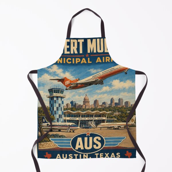 Artikelvorschau, Robert Mueller Municipal Airport AUS – Vintage Austin Airport Travel entworfen und verkauft von RetroAviation.