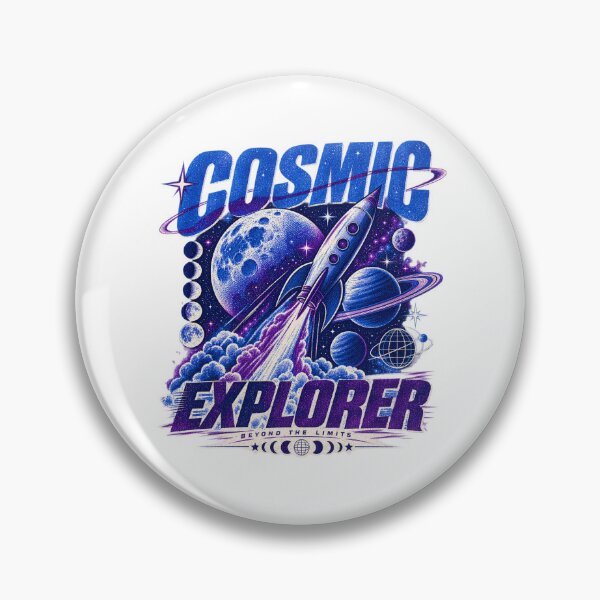 Item preview, Cosmic Explorer Retro Rocket Space Overprint Art designed and sold by Mdozet.