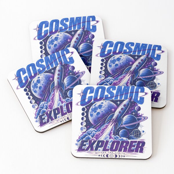 Item preview, Cosmic Explorer Retro Rocket Space Overprint Art designed and sold by Mdozet.